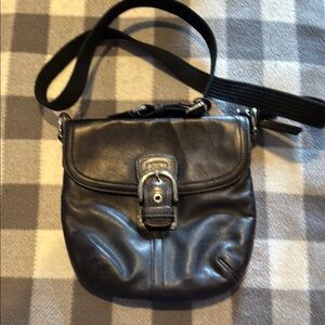 Black Leather Crossbody Bag